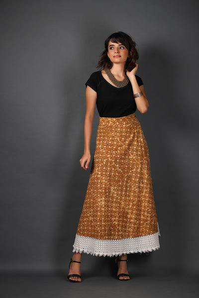 Long Reversible Wrap Skirt