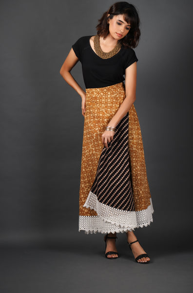 Long Reversible Wrap Skirt