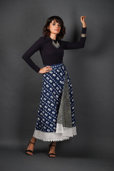 Long Reversible Wrap Skirt