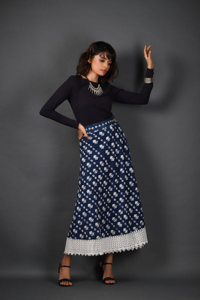 Long Reversible Wrap Skirt