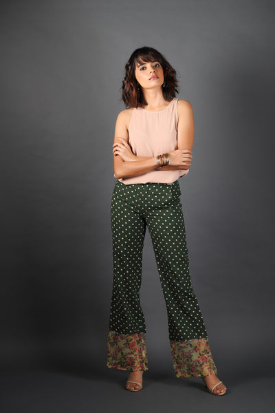 Flared Cotton Pants